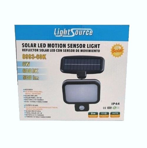 Solar Led Motion Sensor Light 6W (8993-6000K)