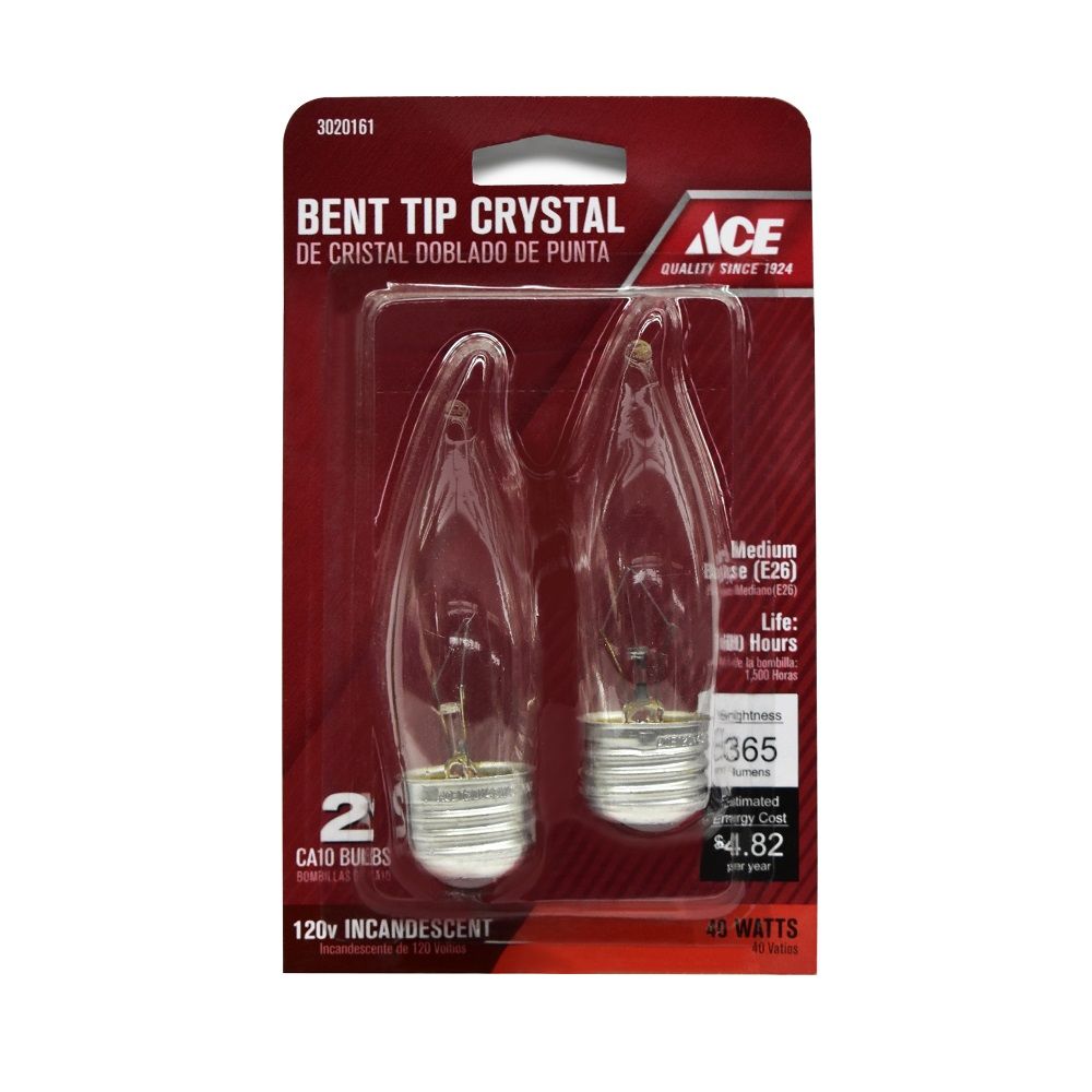 Bent Tip Bulbs 40W Clear 2pk (3020161)