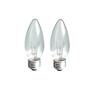 Blunt Tip Light Bulb 40W Medium Base (E26) 2pk