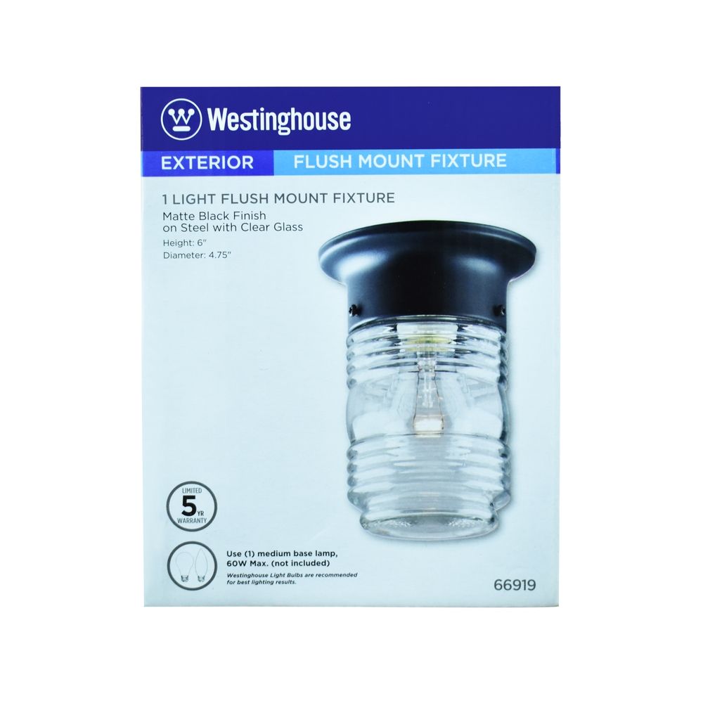 Jelly Jar Ceiling Fixture Black (31177)