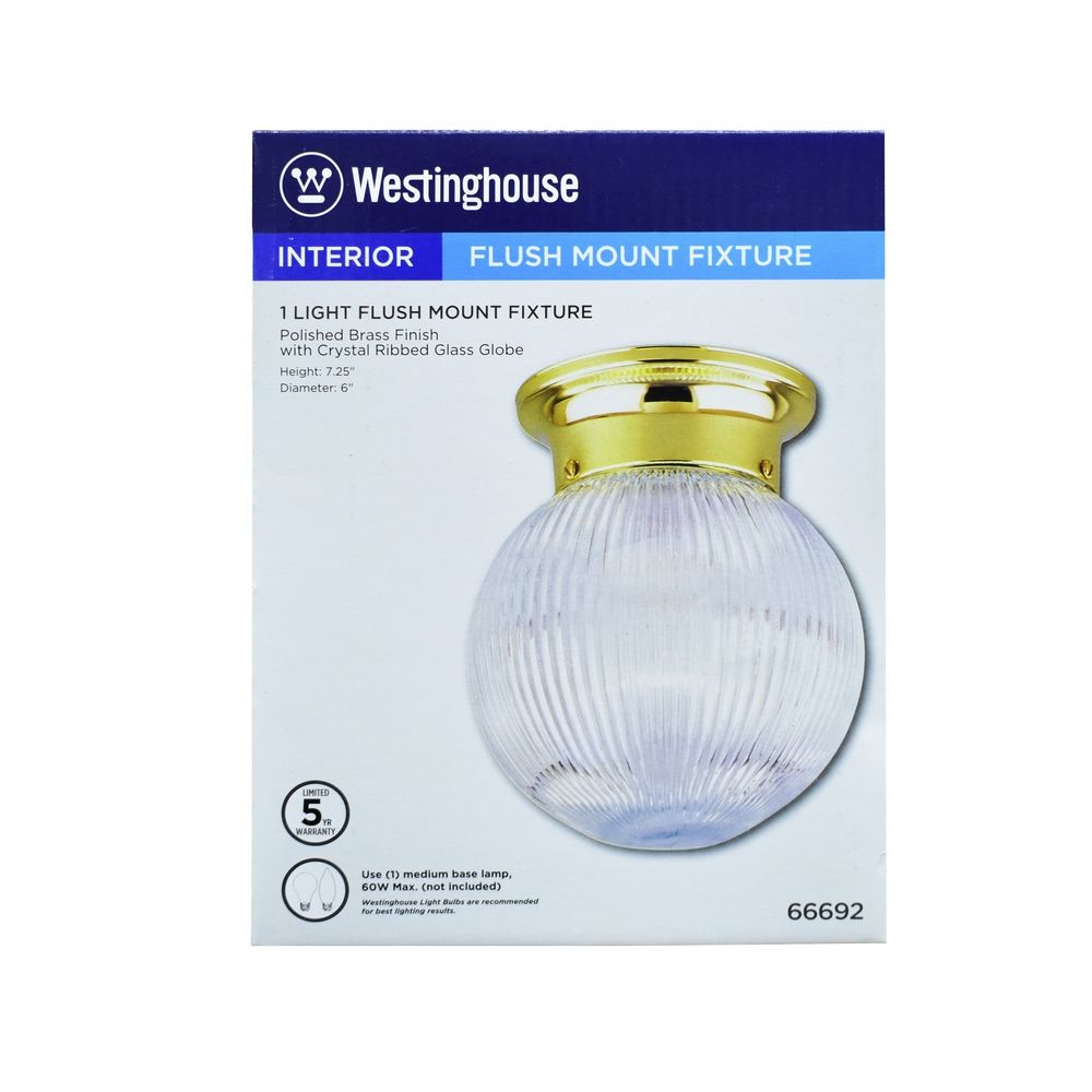 Polished Brass Ceiling Fixture 7-1/4in (34759)