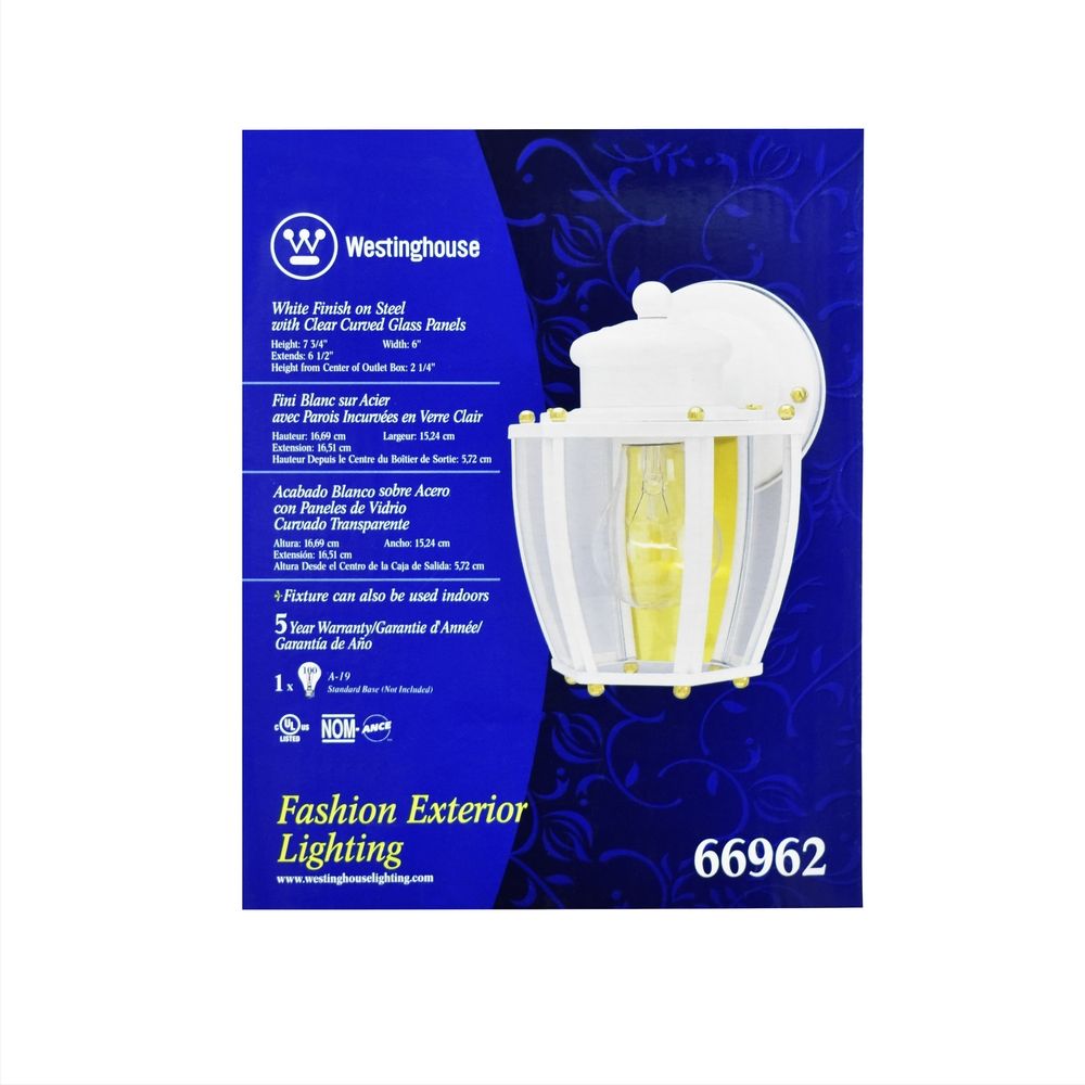 1 lights White Outdoor Wall Lantern (3099546)