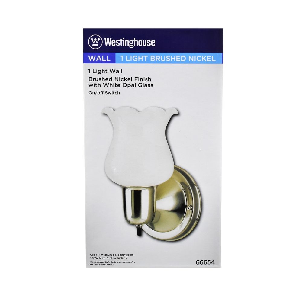 Brush Nickle Incandescent Wall Fixture (3193034)