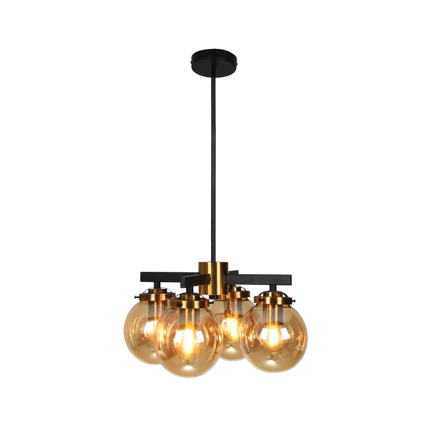 Xtricity Freedom Pendant Fixture 4 Lights Black/Chrome (5-90208)