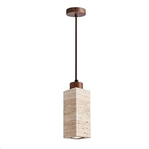 Hanging Lamp Wood/Stone Finish (01659-1H)
