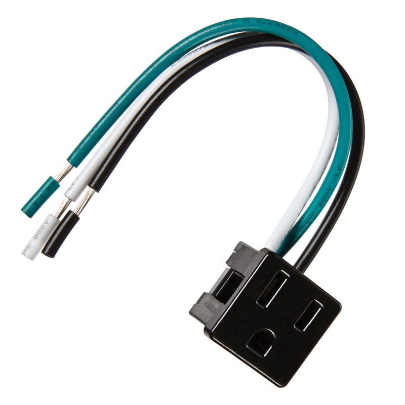 Jandorf 3 Prong 3 Wire Black Outlet 15amps 125V