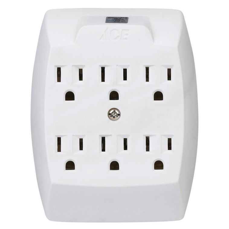 White Six Tap Outlet Adapter (33539)