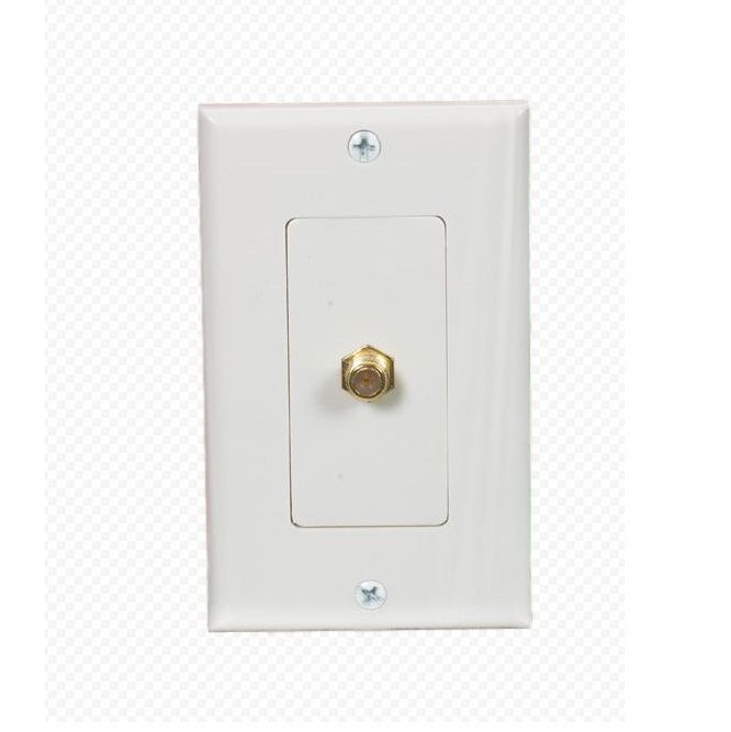 Wall Plate Coax Decor White (36311)