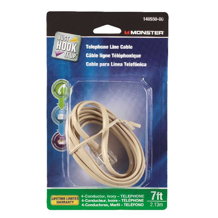 Phone Cord Ivory 7ft (34813)