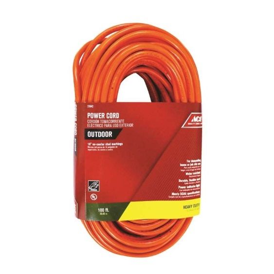 Indoor and Outdoor Extension Cord 100ft 12/3 SJTW