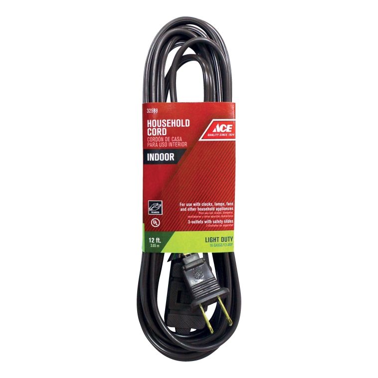 Cube Tap Extension Cord 12ft Brown 16/2 SPT-2