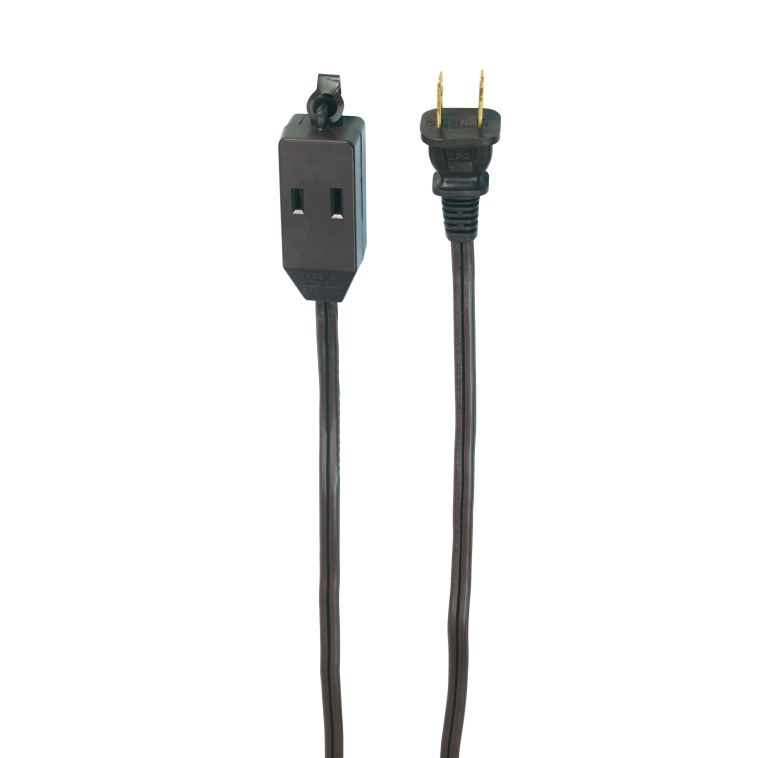 Cube Tap Extension Cord 15ft Brown 16/2 SPT-2