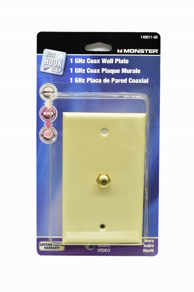 Wall Plate Coax Ivory (30712)