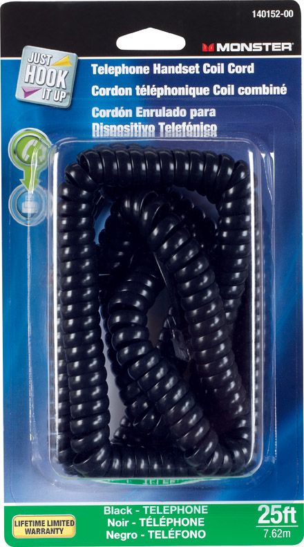 Handset Cord Black 25ft (34425)