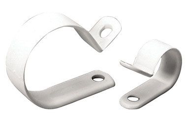 1in Cable Clamp Plastic White 4pc