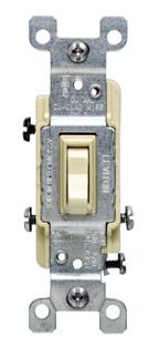 Ivory 3-Way Grounded Quiet Toggle Switch 120V