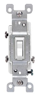 3-Way Grounded Quiet Toggle Switch White