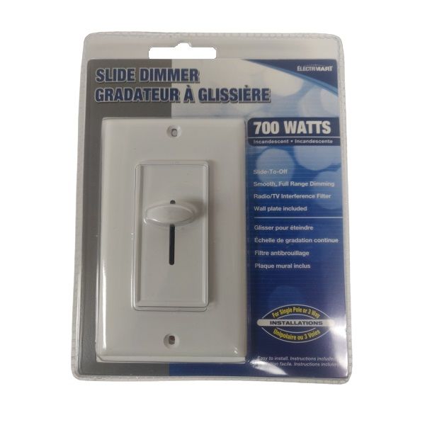 ElectrMart Slide Dimmer Incandescent 700 Watts (4560)
