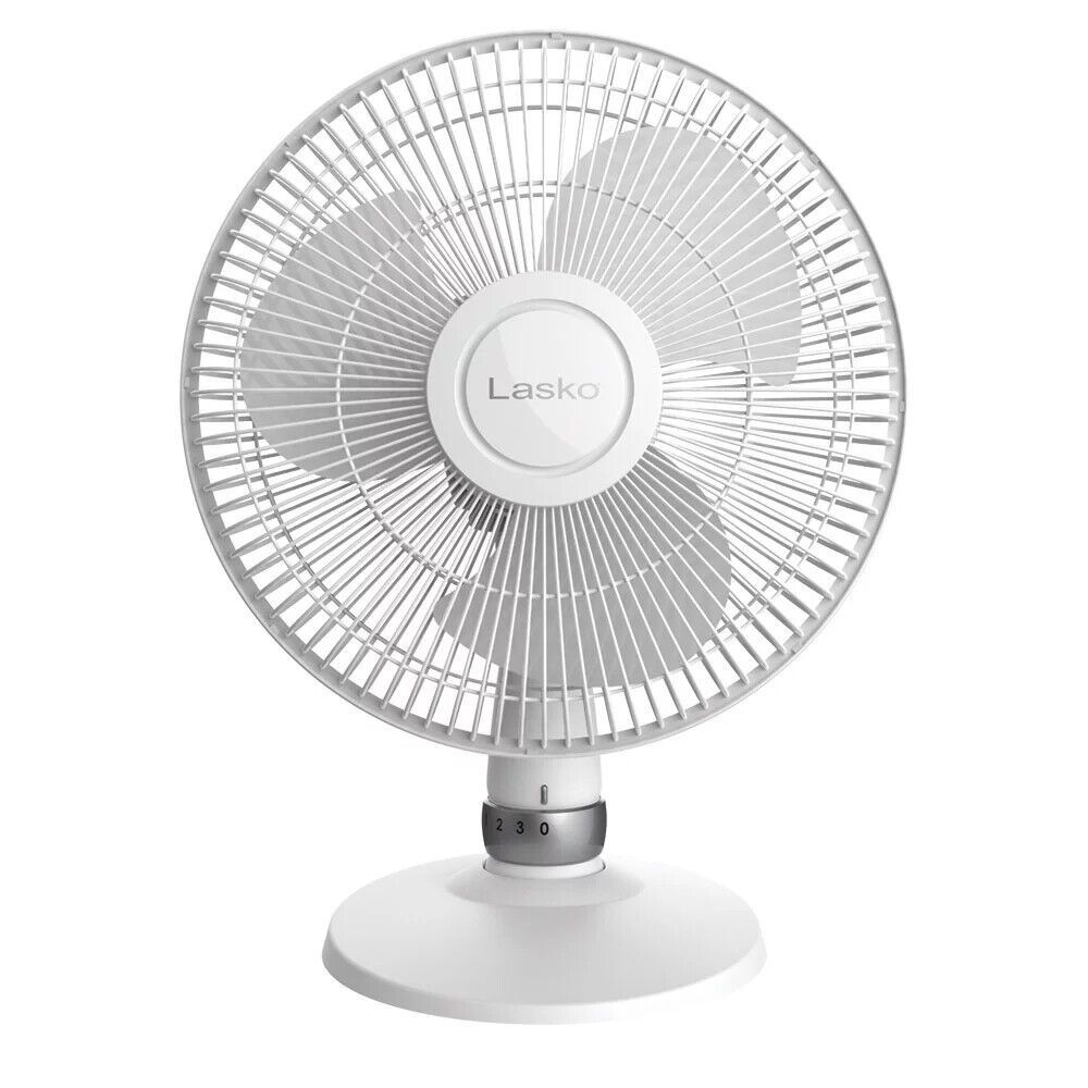 Lasko Oscillating Table Fan White 3 Speed 12 in. (D12225)