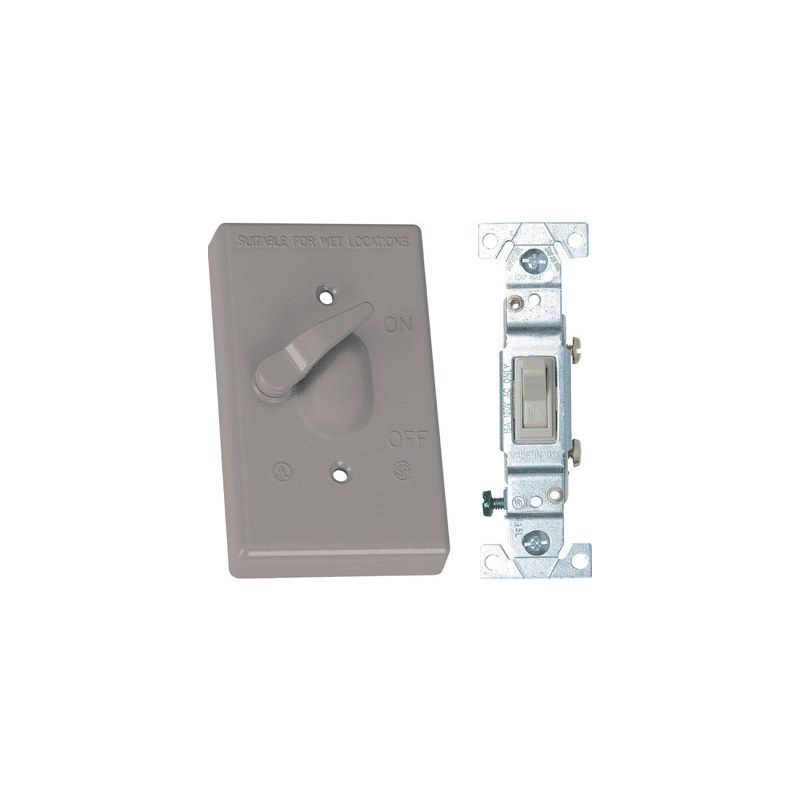 Weatherproof Toggle Switch Cover Gray (14216)