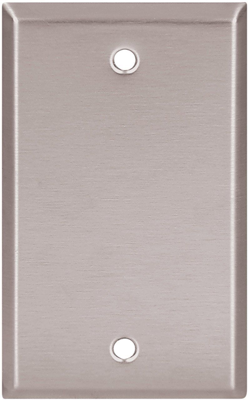 Blank Wallplate Stainless Steel 1 Gang  2in x 4in (7091)
