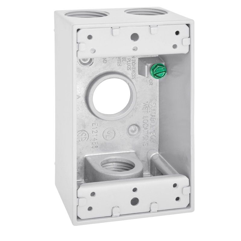 Weatherproof Box White 4 Hole