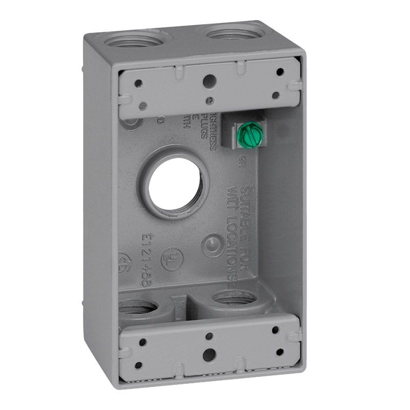 Sigma Weatherproof Metallic Box 5 hole Grey (3460581) (14251-5)