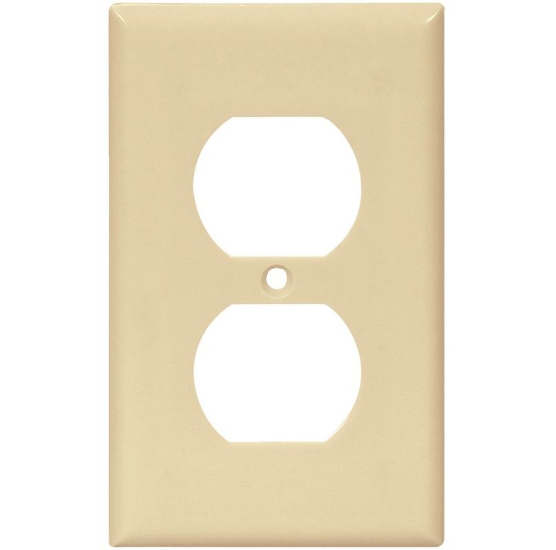 Duplex Receptacle Wall Plate Thermoset Ivory