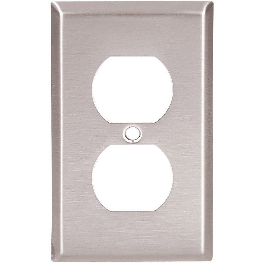 Stainless Steel Duplex Receptacle Wallplate