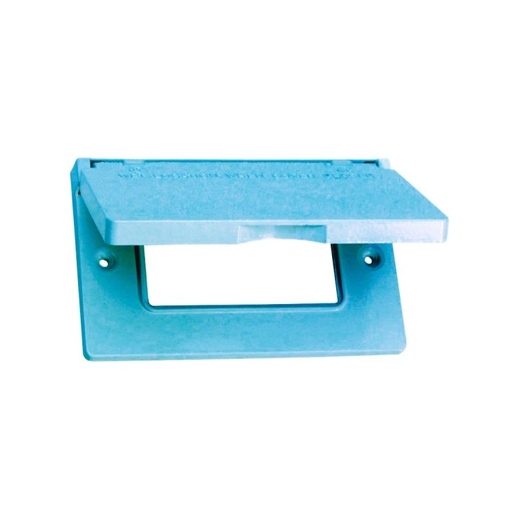 White 1 Gang Horizontal GFCI Cover Metal (14249WH)