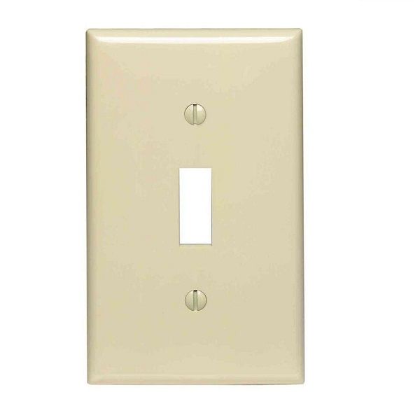 1 Gang Standard Size Toggle Wall Plate Ivory