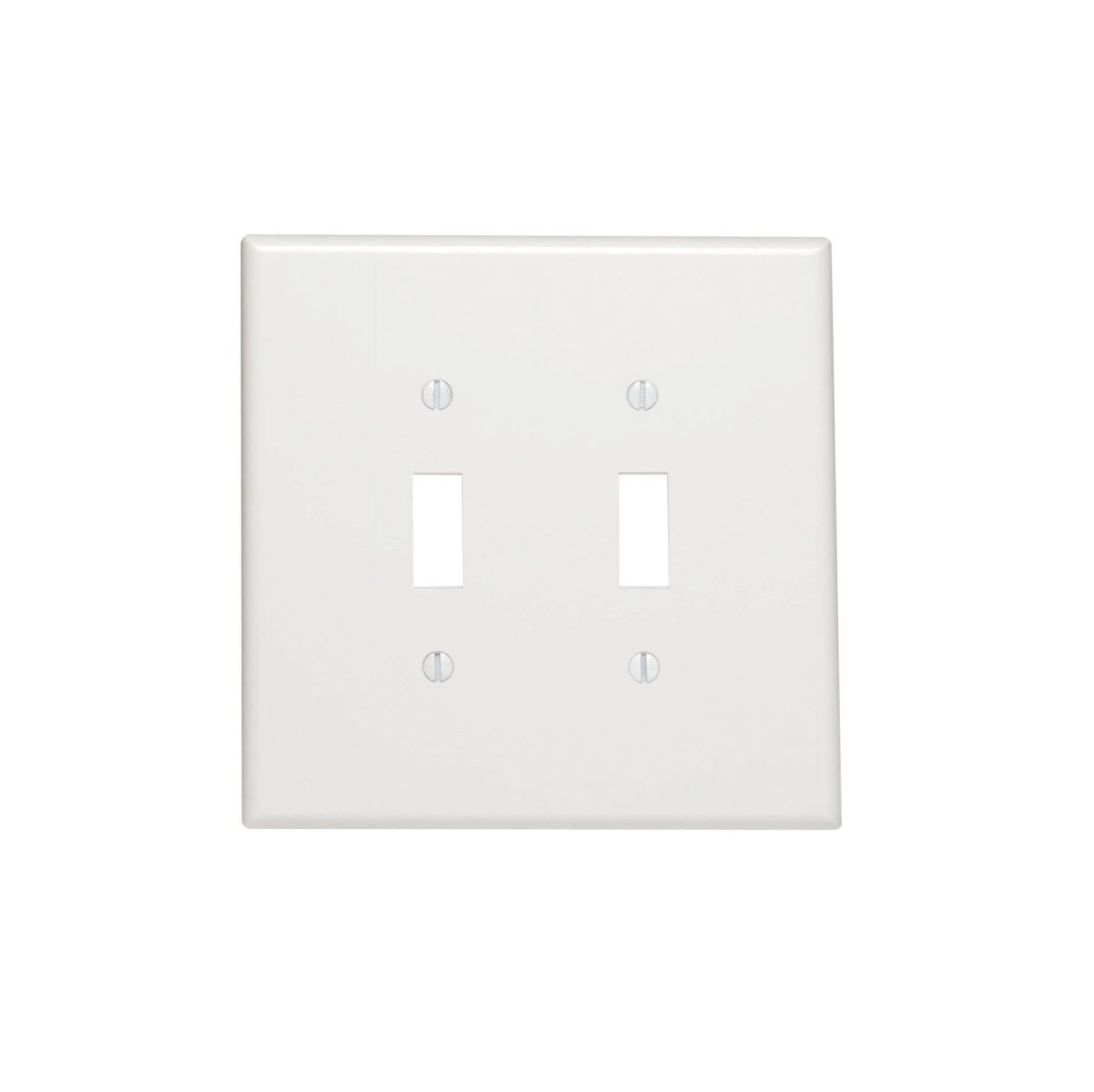 2 Gang Toggle Switch Wall Plate White (2139w)