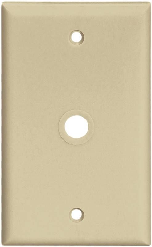 1 Gang 2 x 4 Telephone and Coax Plate Ivory 2128V