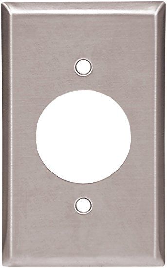 Stainless Steel 1-Gang Power Outlet Wallplate (93111)
