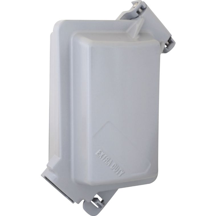 1 Gang Gray Vertical Metal Weatherproof In-Use Cover