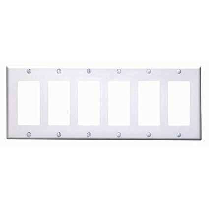 Decora GFCI Wall Plate 6 Gang thermoset