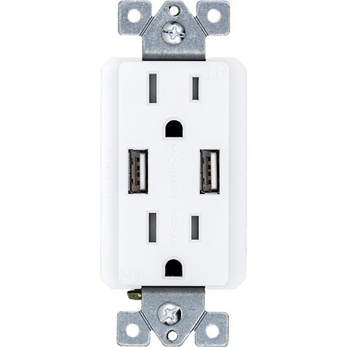 Dual USB TR Receptacle 20amp (5620)