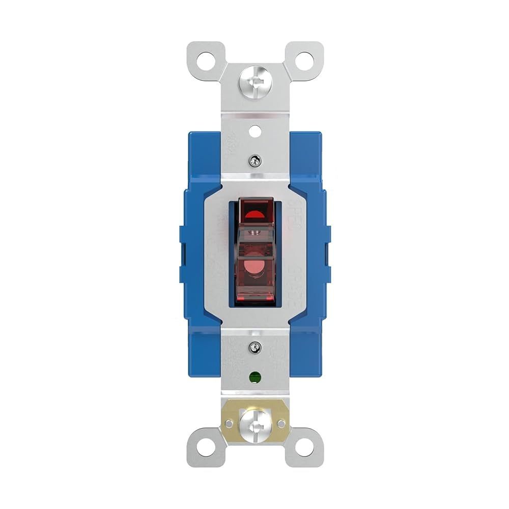 Toggle Switch with Pilot Light Double Pole 30A 120-277V AC (3032L)