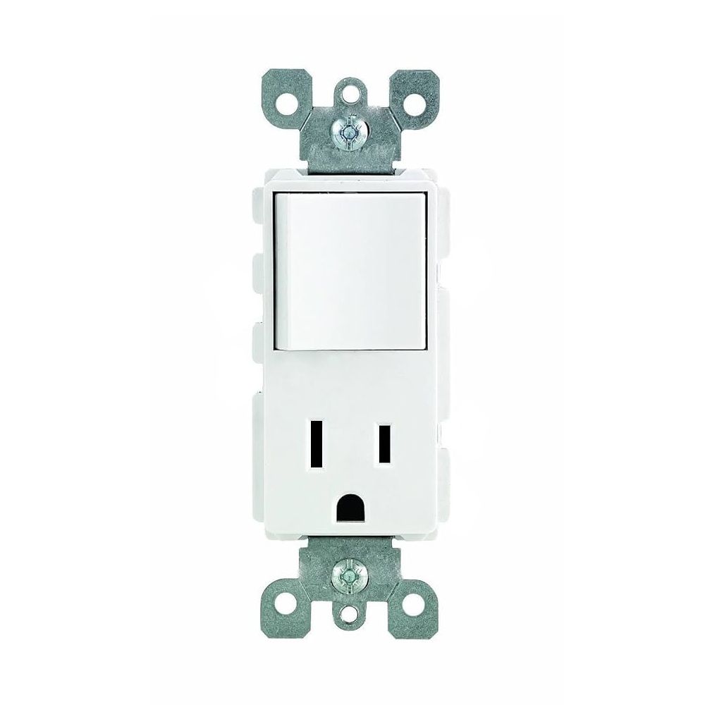 Decora Switch with Outlet Flush 15A White (LMS521)