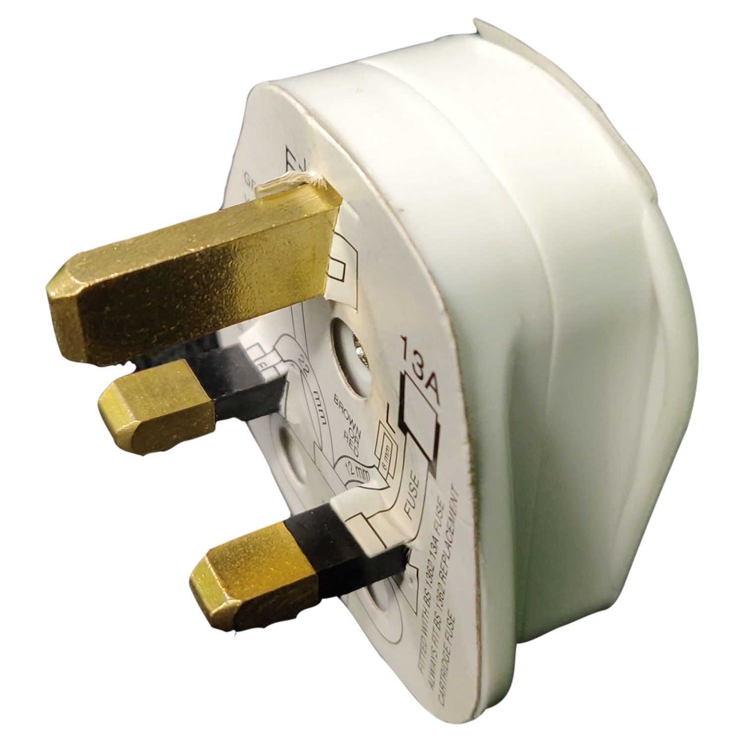 13 Amp Square Pin Plug 220V Rewireable with Fuse (LG8191-13)