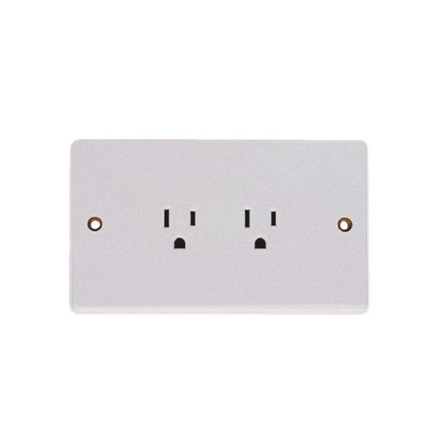 15 Amp Duplex White 2 Gang Power Socket 3 x 6