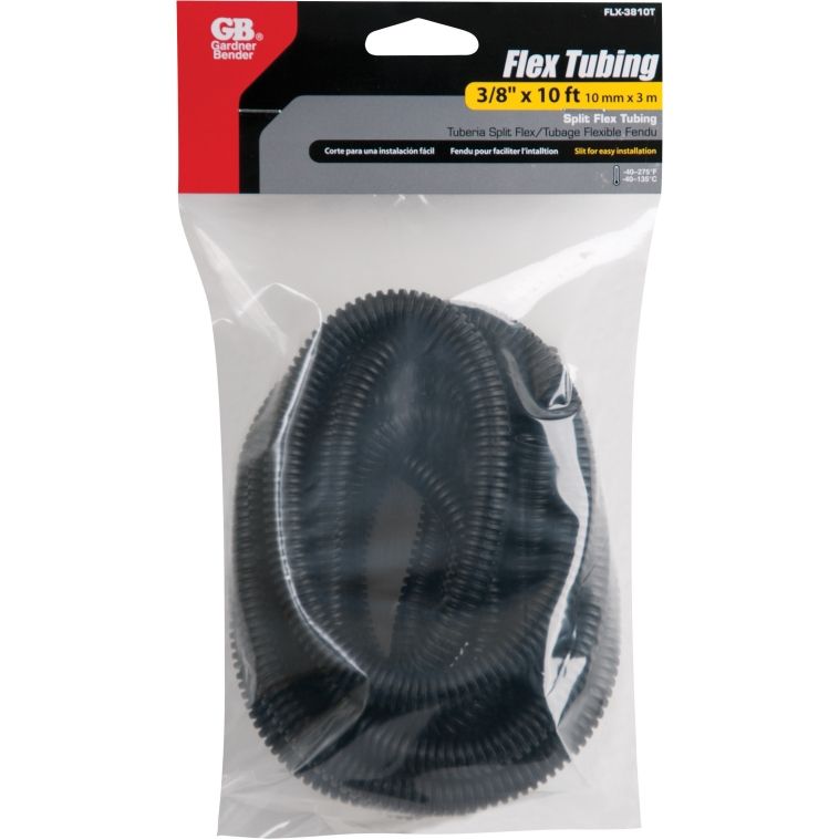Tubing Flex Split Black 3/8in X 10ft