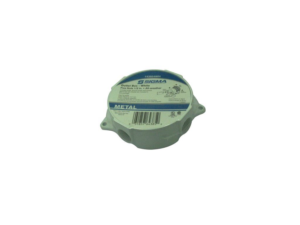 Weatherproof Round Outlet Box White