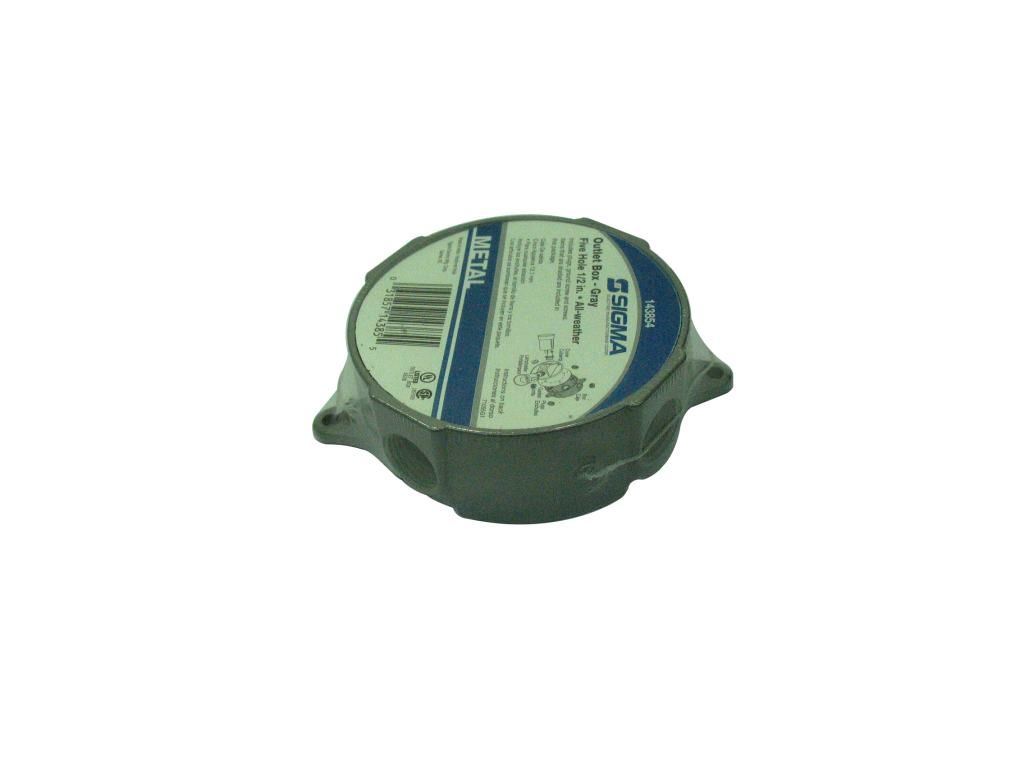 Weatherproof Round Outlet Box Grey