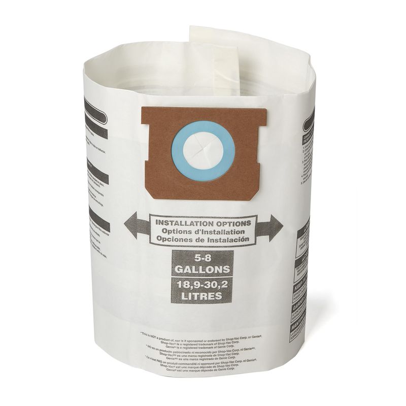 Craftsman Wet/Dry Vacuum Filter Bag 5-8gal 3pk (2390342)