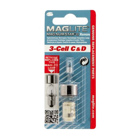 Maglite Mag-Num 3-Cell C and D Flashlight Bulb Xenon Bi-Pin (32342)