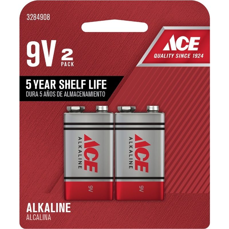 Battery 9V Alkaline 2pk (3284908)