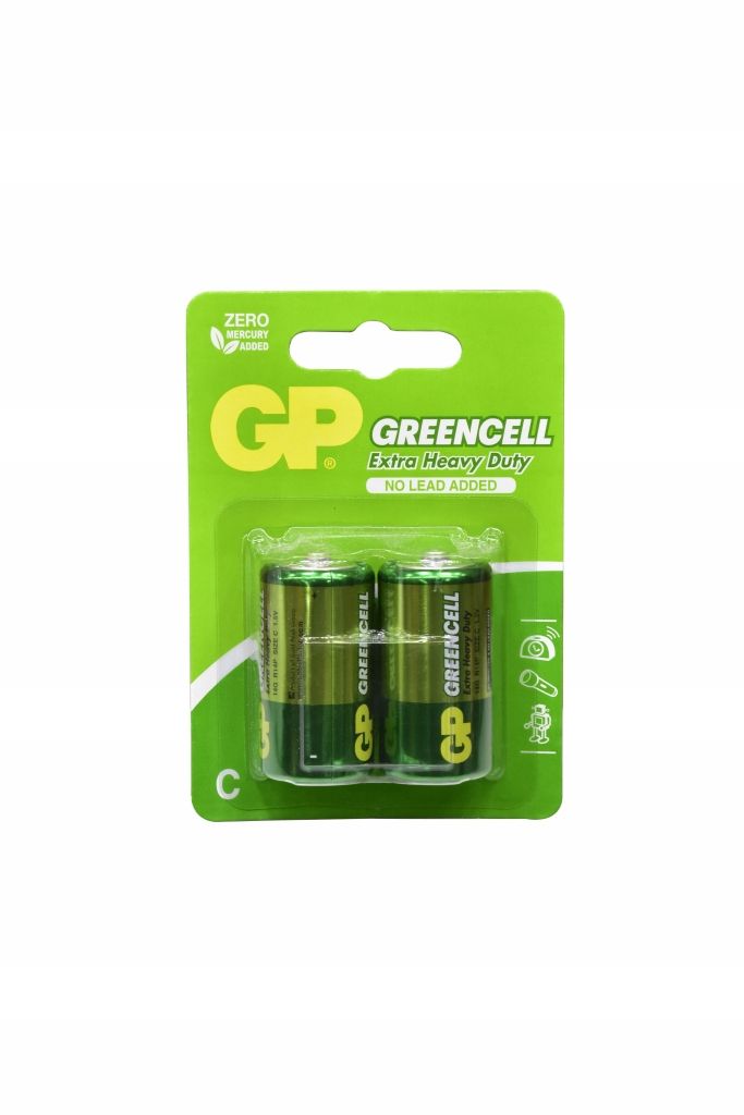 Battery C Greencell GP Heavy Duty 2pk