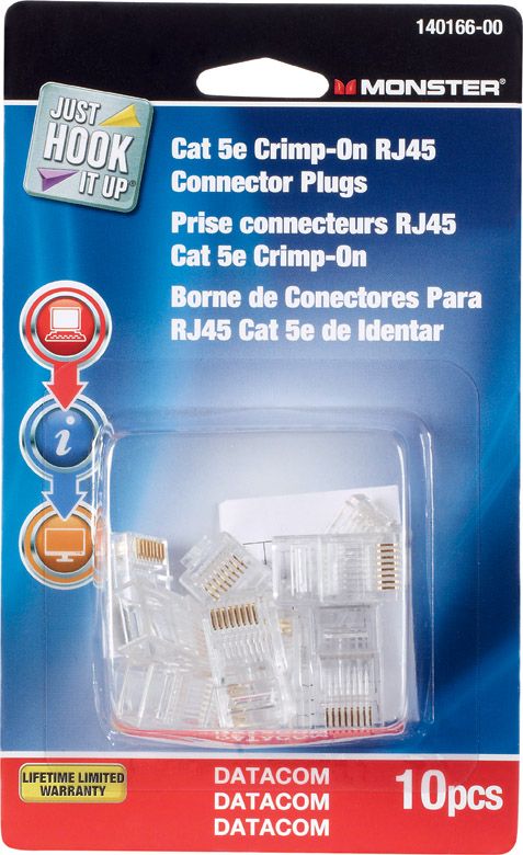 Crimp On Plugs RJ-45 10pk (3167053)