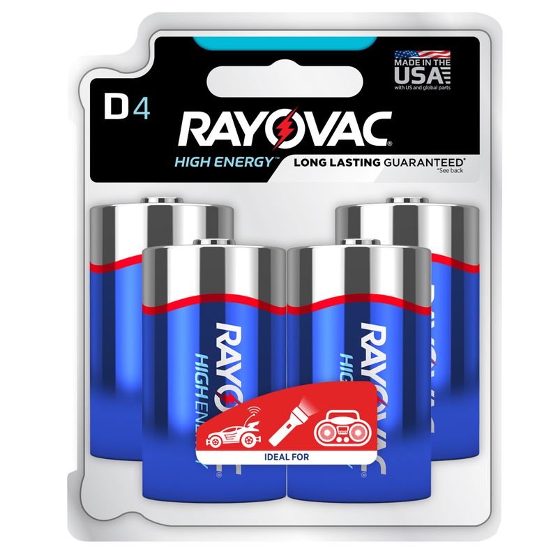 Rayovac Alkaline Batteries "D" 4 pk (3463320)